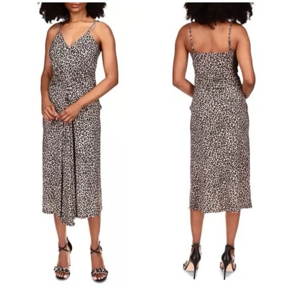 Michael Kors Dresses & Skirts - MICHAEL MICHAEL KORS Womens Brown Chetah Twist Front‎ Chain Straps Maxi Dress S